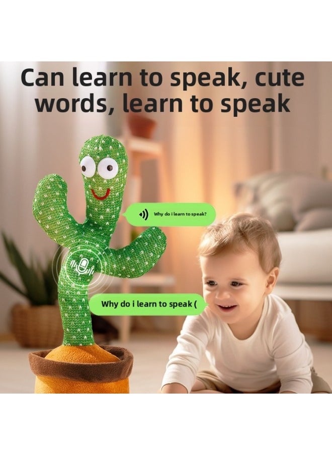 Generic - Dancing Cactus Toys Can Learn To Talk Baby Baby Children 0 A 1 Year Old Enchanting Flower Repetition Recording Doll-Color:[bluetooth Model] Cactus 268 Songs + Learning To Speak + Recording + Glowing And Dancing-Specification:[collect And Purchase, Priority Delivery] - Image 1