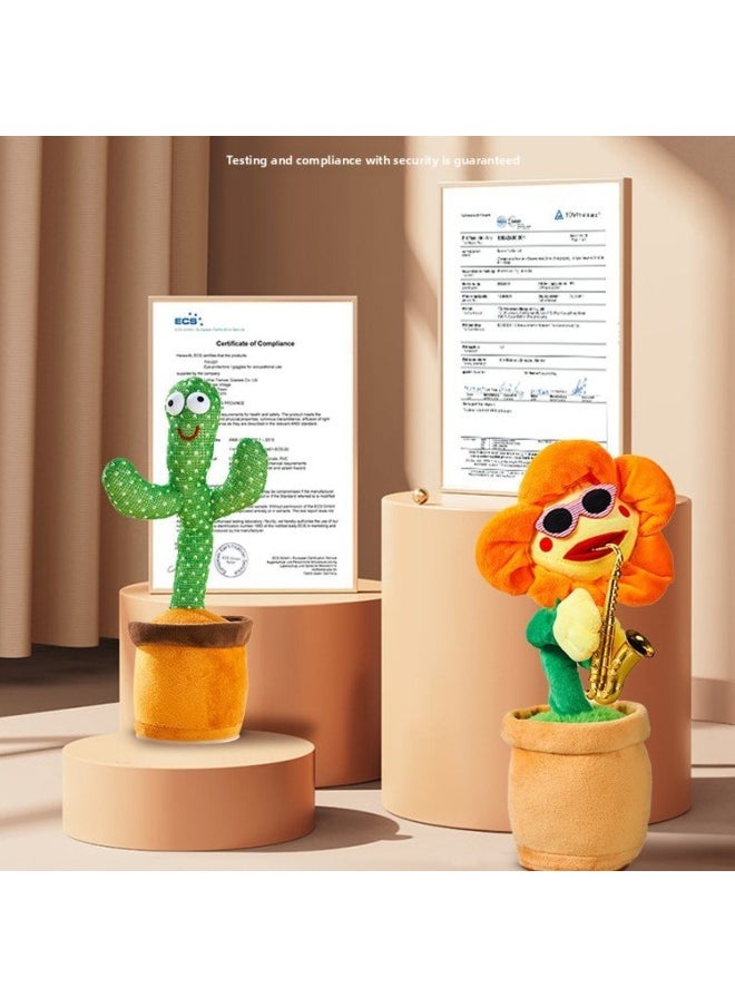Generic - Dancing Cactus Toys Can Learn To Talk Baby Baby Children 0 A 1 Year Old Enchanting Flower Repetition Recording Doll-Color:[bluetooth Model] Cactus 268 Songs + Learning To Speak + Recording + Glowing And Dancing-Specification:[collect And Purchase, Priority Delivery] - Image 1
