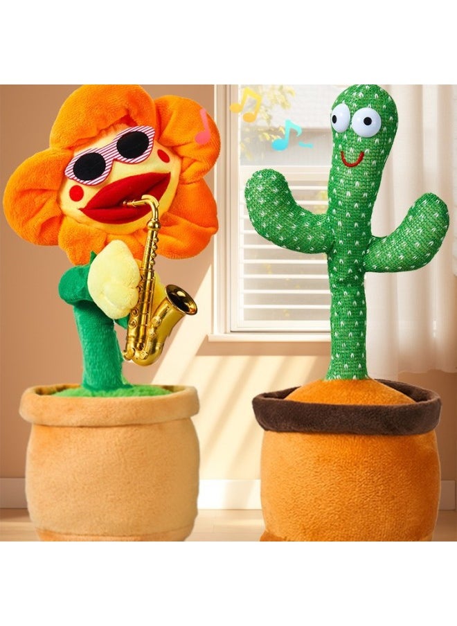 Generic - Dancing Cactus Toys Can Learn To Talk Baby Baby Children 0 A 1 Year Old Enchanting Flower Repetition Recording Doll-Color:[bluetooth Model] Cactus 268 Songs + Learning To Speak + Recording + Glowing And Dancing-Specification:[collect And Purchase, Priority Delivery] - Image 1