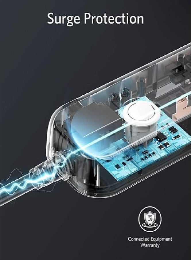 Anker Extension Lead with 4 Wall Outlets, Power Strip with Surge Protection for Home, Office, and Moree - Image 2