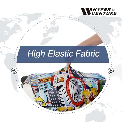 HYPER VENTURE Washable Luggage Cover - Fashion Suitcase Protector Fits 31-32 Inch Luggage (Travel Location, XL) - Image 3