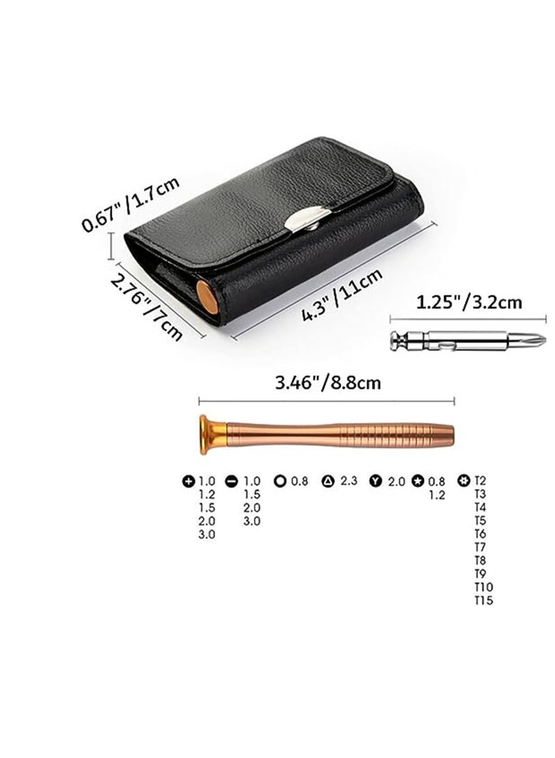 طقم مفكات براغي مغناطيسي، 25 في 1 طقم مفكات براغي صغير برأس فيليبس ورأس مسطح، طقم مفكات براغي صغير للجيب لإصلاح الإلكترونيات، ماك بوك، آيفون، آيباد، النظارات، الساعة، الكمبيوتر اللوحي - Image 5
