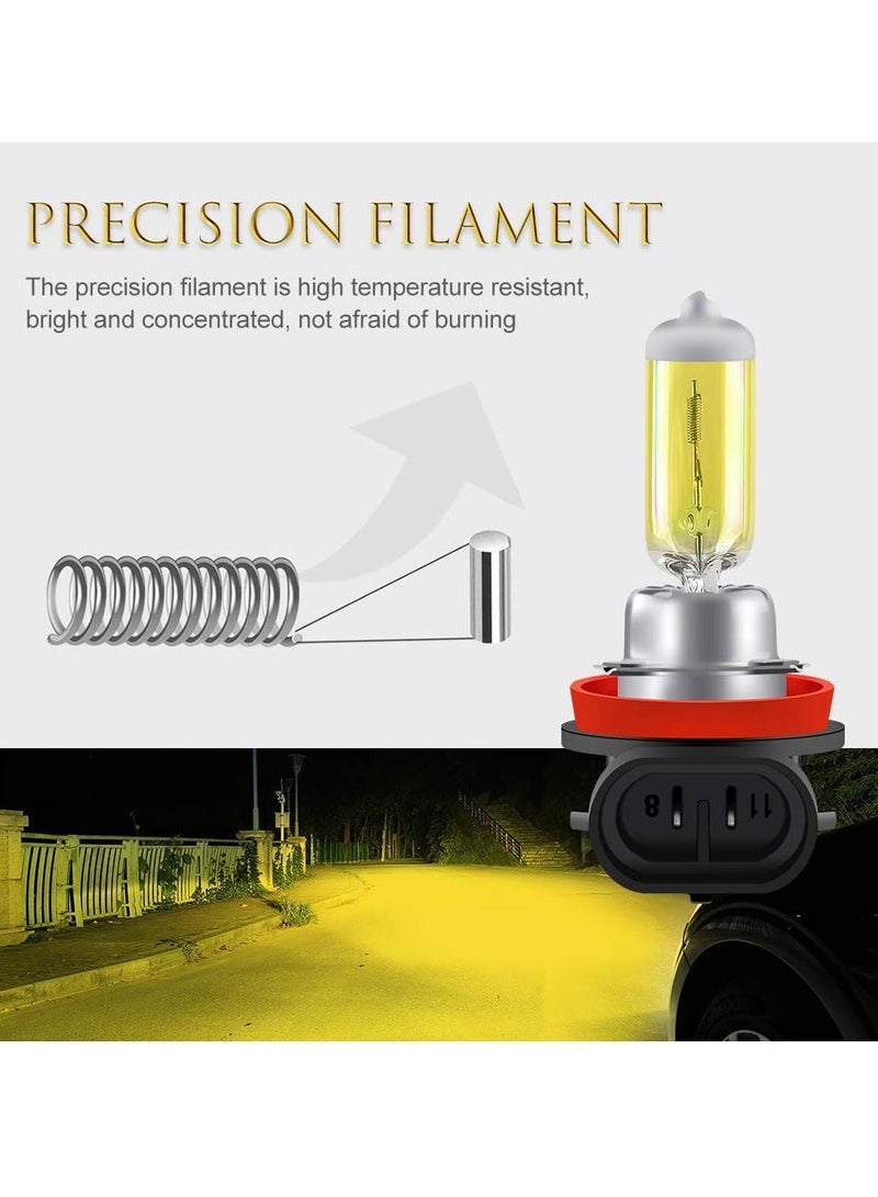 MUNTAQI LED Headlight Bulbs, Fog Light Lamp, 55W Halogen Headlight Bulbs 3000K Super Bright, 360 Degree Adjustable, Non-polarity Plug u0026 Play, Pack of 2 - Image 5