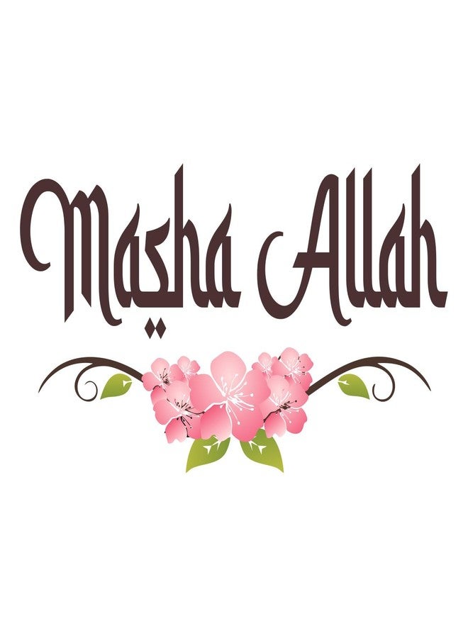Sticker Yard Masha Allah Floral Decor Kids Room Decor, Hall Decor, Kitchen Decor, Living Room Decor,Bedroom Decor Vinyl Wall Sticker,Multicolor (Standard Size-30X60 CM #26) - Image 2