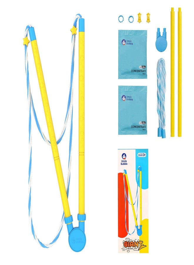Uncle Bubble Giant Wizard | Double Bubble Fun with Giant Bubble Wands | Includes Wand & Concentrated Bubble Solution | Outdoor Toys for Kids & Families - Image 1