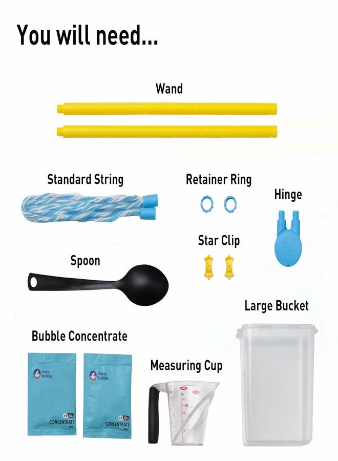 Uncle Bubble Giant Wizard | Double Bubble Fun with Giant Bubble Wands | Includes Wand & Concentrated Bubble Solution | Outdoor Toys for Kids & Families - Image 5