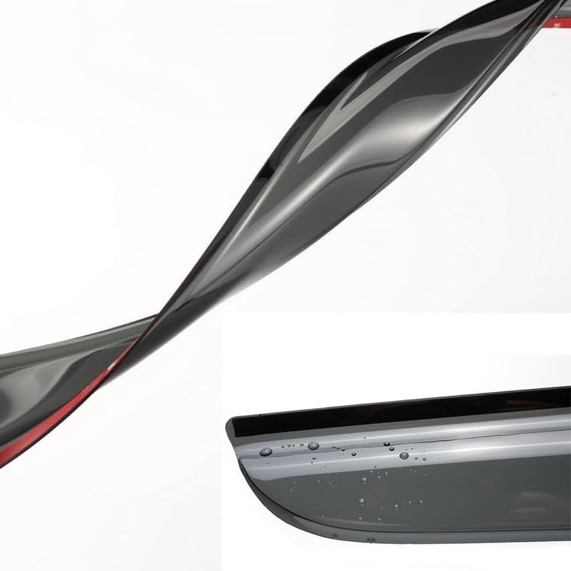 Kucaruce Sun Rain Guards Window Wind Deflector for 2007-2012 Nissan Sentra - 4pcs Dark Smoke Vent Visor - Image 3