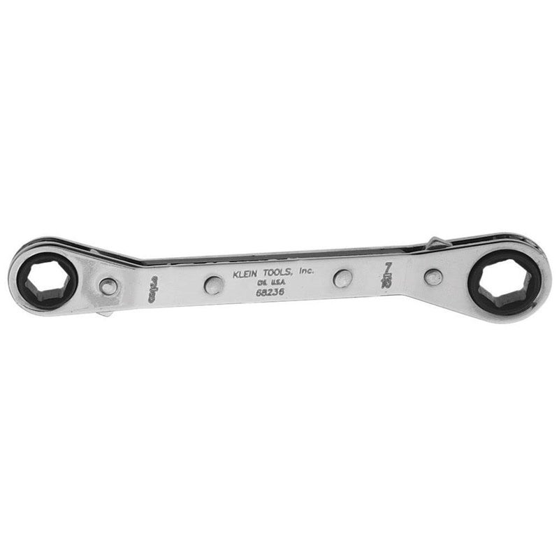 Klein Tools 68236 Ratcheting Offset Box Wrench Made in USA 38 by 716Inch Fully Reversible