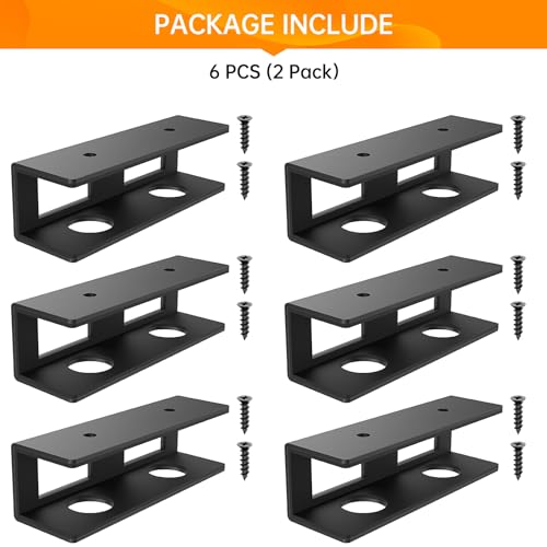 FOROIRON 2 Pack Under Desk Laptop Mount with Anti-Scratch Felt Board, Holder Tray, Durable Shelf for Keyboard Storage - Image 4