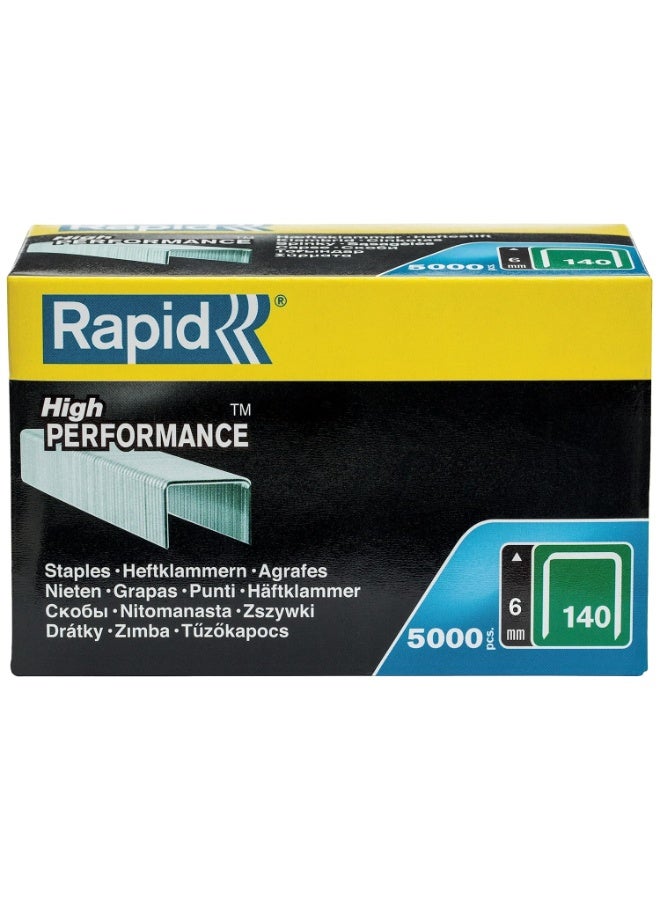 Rapid No.140 Staples 6mm – 5000pcs – Silver – 11905711 - Image 1