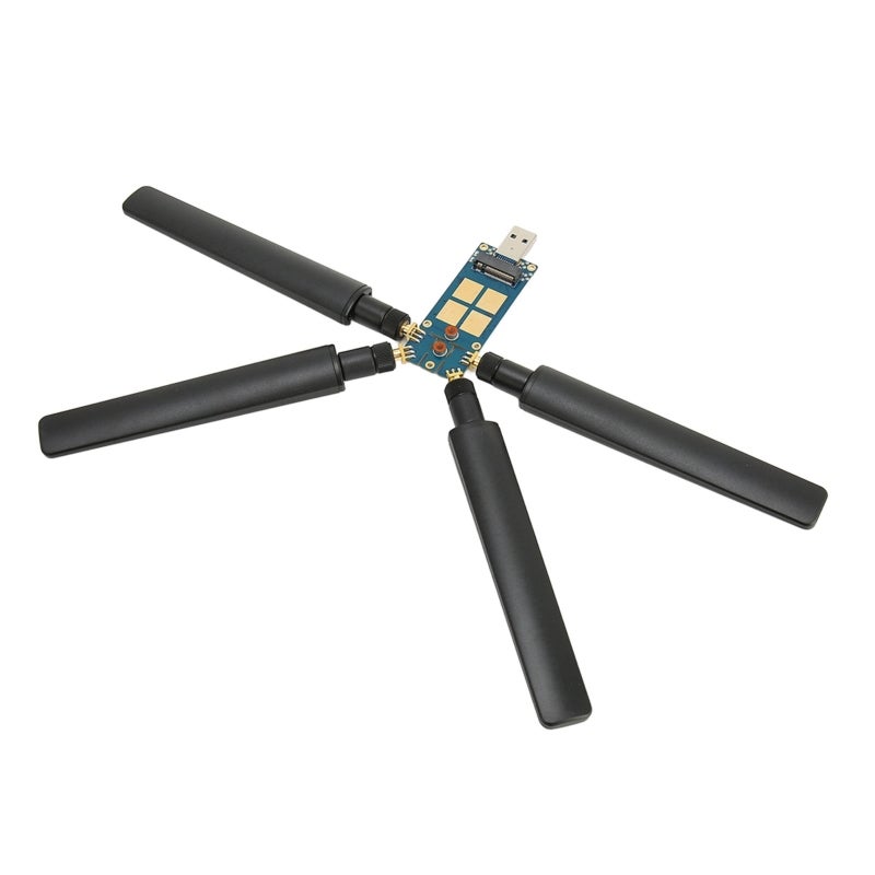 ويف شير لوحة توسعة 5G DONGLE USB 3.1 Type A M.2 Key B - سبيكة ألومنيوم 5G DONGLE بطاقة هوائي مع واجهة SMA للكمبيوتر RasPi Nano اللوحة الأم - Image 5