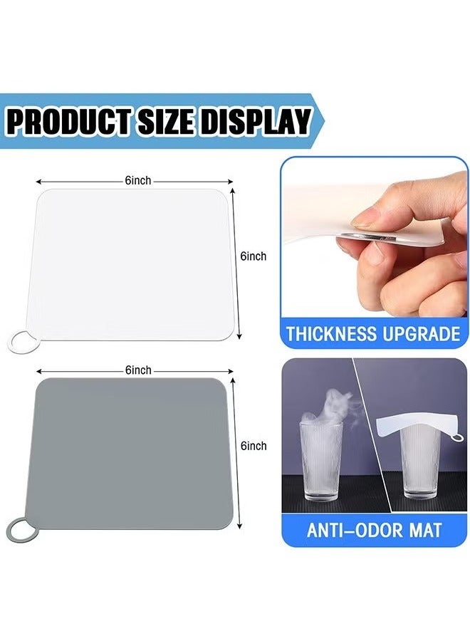 سدادة الحوض سيليكون استنزاف الأرضية المضادة للرائحة حصيرة ، سدادات تصريف هلام السيليكا ، غطاء إزالة الروائح الكريهة المضاد للرائحة ، ختم المطبخ ، إزالة الروائح الكريهة من المجاري 4 قطع مناسبة للمطبخ والحمام والغسيل - Image 2