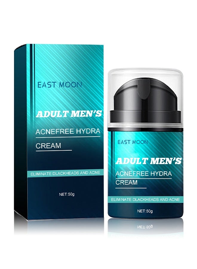 East Moon Adult Men's Acnefree Hydra Cream, Eliminate Blackheads and Acne, Adult Men's Acnefree Hydra Cream for Fade Facial Fine Lines and Acne Marks, Moisturizing Anti Wrinkle Face Cream That Controls the Balance of Water and Oil 50g - Image 1
