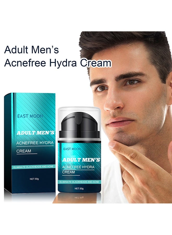 East Moon Adult Men's Acnefree Hydra Cream, Eliminate Blackheads and Acne, Adult Men's Acnefree Hydra Cream for Fade Facial Fine Lines and Acne Marks, Moisturizing Anti Wrinkle Face Cream That Controls the Balance of Water and Oil 50g - Image 2