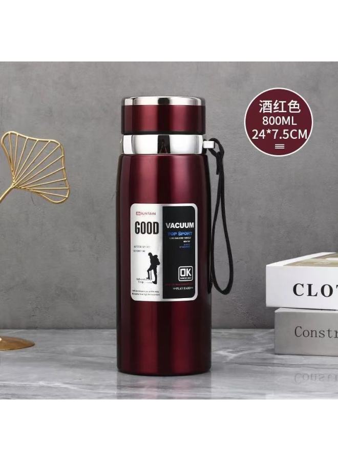 Large-capacity Stainless Steel Thermos Cup For Men And Women, Portable Car Water Bottle, Student Water Cup, Outdoor Tea Cup