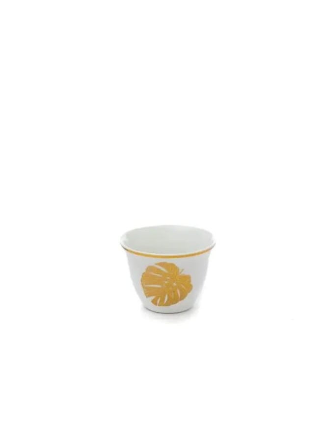 Alsaif Gallery Serving set of 24 pieces of glass cups and pips with gold feather pattern  - Image 3