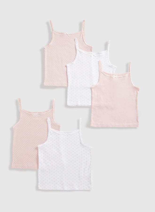 mothercare سترات كامي باللونين الوردي والأبيض - عبوة من 5 قطع - Image 1