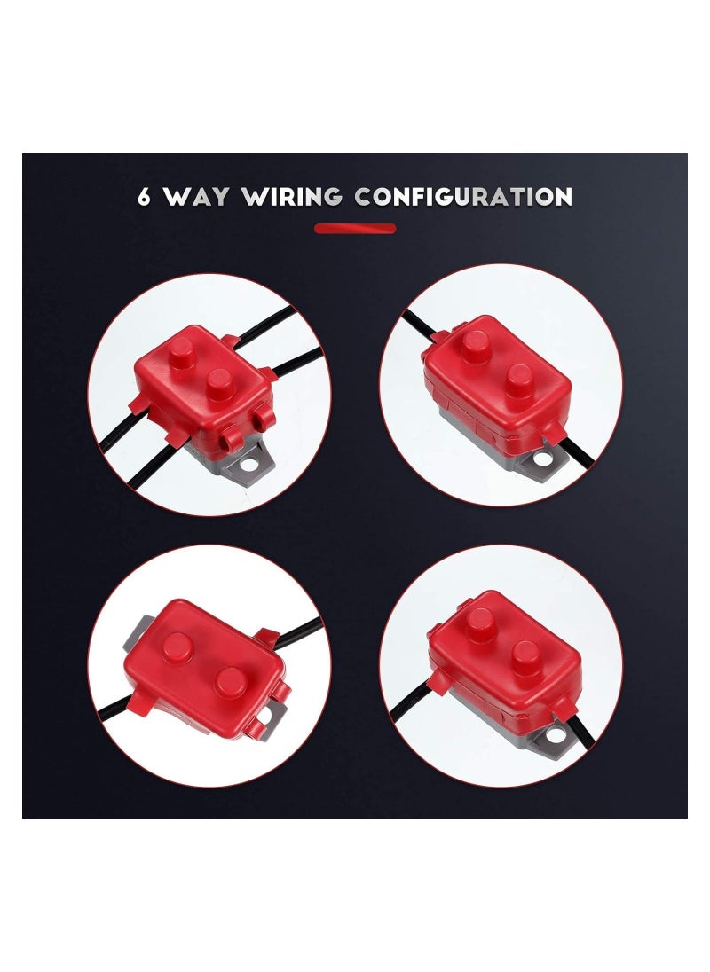 إكسفور - العاصمة 12v-24v التلقائي إعادة تعيين قواطع دوائر مع غطاء الرأس المزدوج الترباس قواطع دوائر ، البحرية ، شاحن البطارية ، شاحنة ، حافلة ، سيارة كهربائية ، محرك السيارة 4 قطع ( 50 أمبير ) - Image 1