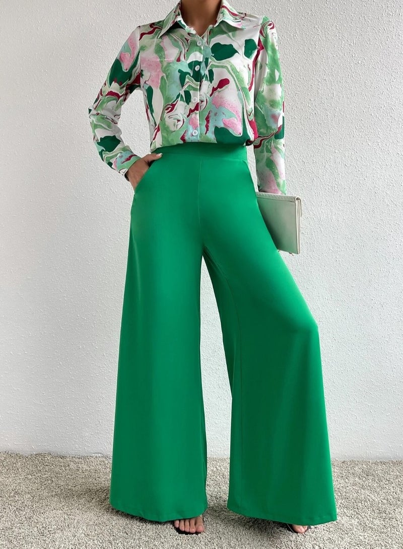 Shougu New Product Elegant Wide Leg Pants Fashion Casual Set - Image 4