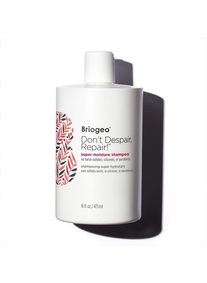 Briogeo - Don't Despair Repair Super Moisture Shampoo, for Dry, Damaged or Color Treated Hair, Repairs Straight, Wavy and Curly Hair, Vegan, Phalate & Paraben-Free, 16 Ounces - Image 1