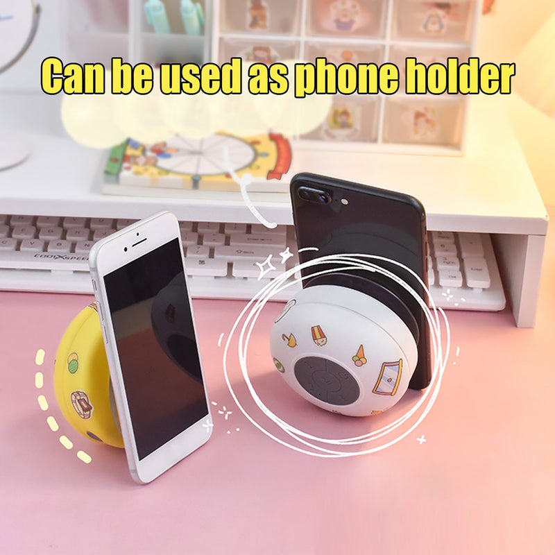 Mini Bluetooth Speaker: Yellow Waterproof Portable Speaker - 3 Hours Playtime With Built-in Mic for Bathroom Car Use - Image 5