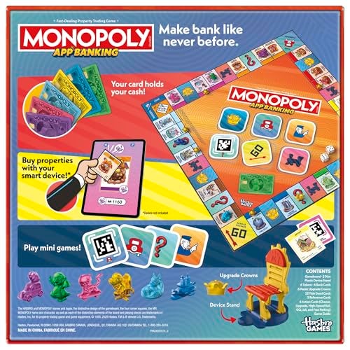 HASBRO - GAMING Monopoly App Banking Board Game | App-Enabled Game | Links to Smart Devices | Ages 8+ | 2 to 6 Players | 45 Mins. | Family Games for Kids - Image 2