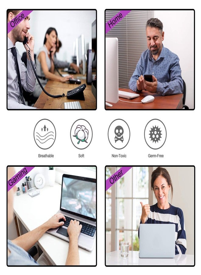 ARTSO Extended Gaming Mouse Pad XXL ArtSo Large Keyboard Mat Long Mousepad Desk Decor Writing Pad Non Slip Rubber Base Stitched Edges for Work, Game, Office, Home, 35.1" x 15.7", Purple Marble - Image 3