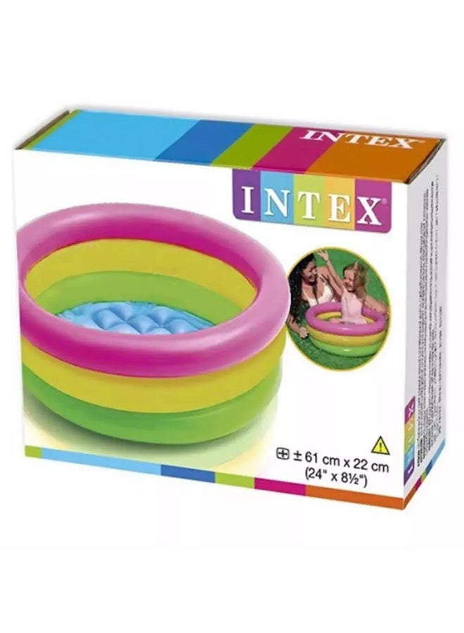Intex Sunset Glow Baby Pool- Multicolor with Size 61 X 22cm - Image 1