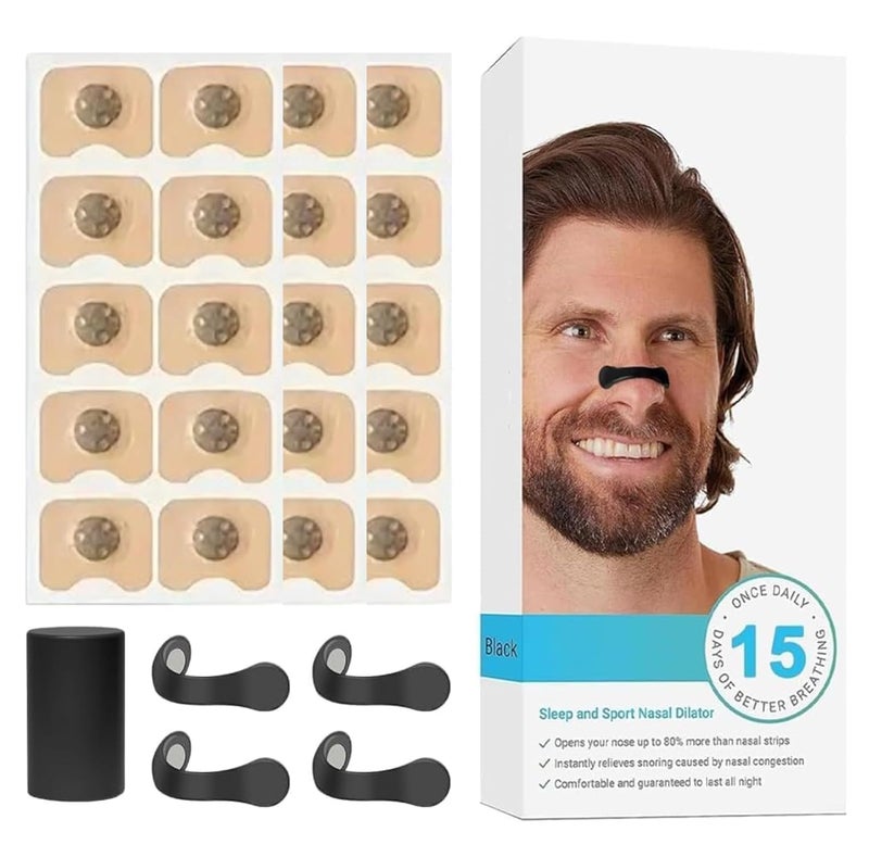 Vn care Magnetic Nose Strips for Breathing | Snoring Stopper for Men | Nasal Strips for Breathing | Nasal Dilators For Breathing | Instant Relief From Snoring | Anti Snoring Nose Clip For Men - Image 1