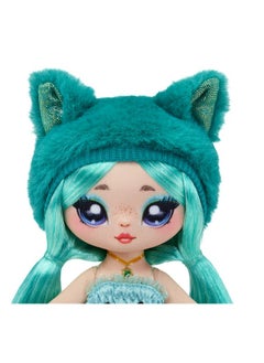 Na! Na! Na! Surprise Sweetest Gems™ Emery Moss 7.5" Fashion Doll Emerald Birthstone Inspired With Teal Hair, Smocked Satin Dress & Brush, Poseable, Great Toy Gift For Girls Boys Ages 5 6 7 8+ Years  - Image 2