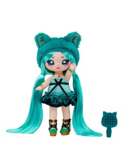 Na! Na! Na! Surprise Sweetest Gems™ Emery Moss 7.5" Fashion Doll Emerald Birthstone Inspired With Teal Hair, Smocked Satin Dress & Brush, Poseable, Great Toy Gift For Girls Boys Ages 5 6 7 8+ Years  - Image 1