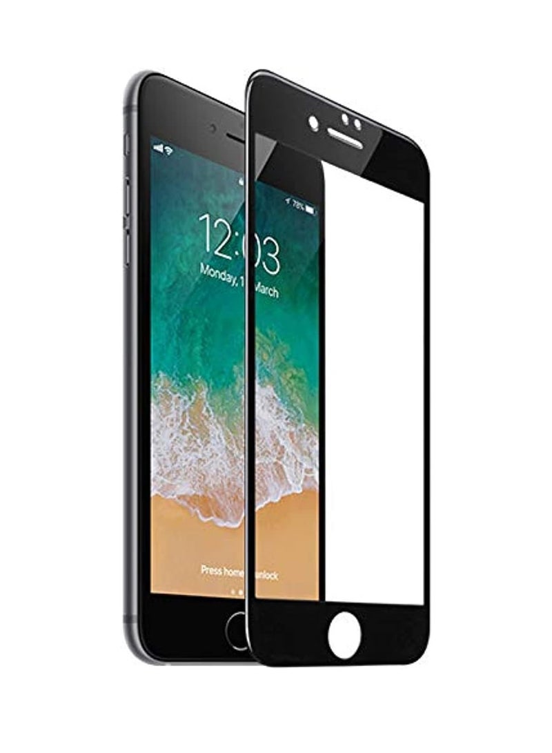 LEDIN Glass for iPhone 8 / iPhone 7 Screen Protector White Frame Tempered Glass Full Glue Edge-to-Edge Protector for iPhone 8 / iPhone 7 (Black) - Image 1