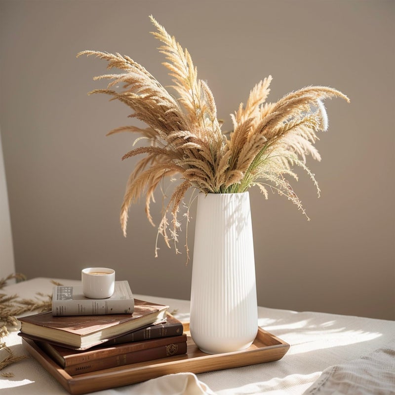 SVENJBB Modern Ceramic Vase, Small White Flower Vase for Table Centerpieces and Rustic Farmhouse Decoration - Image 2
