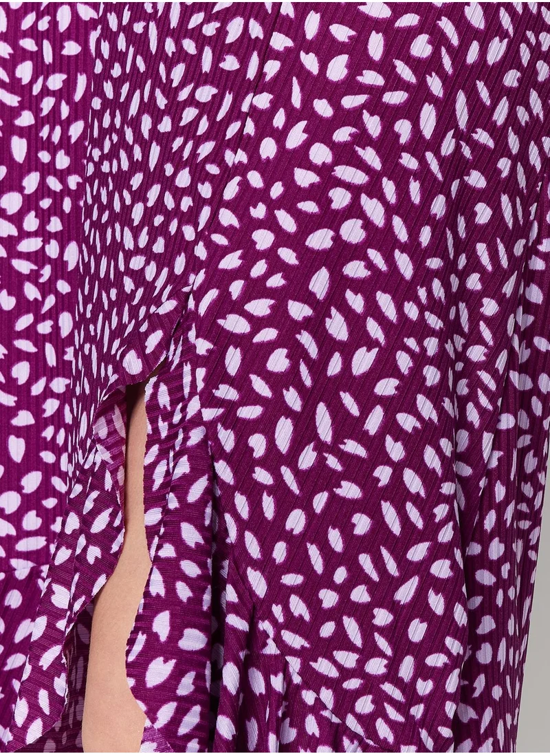 trendyol High Waist Printed Skirt