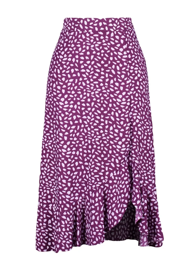trendyol High Waist Printed Skirt