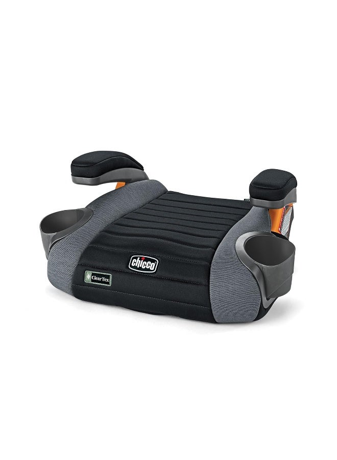 Chicco مقعد سيارة Chicco GoFit® ClearTex® بدون ظهر، مقعد معزز للسفر للسيارة، مقعد معزز محمول للأطفال الذين لا تقل أعمارهم عن 4 سنوات ووزنهم بين 40-110 رطل. | ظل/أسود - Image 1
