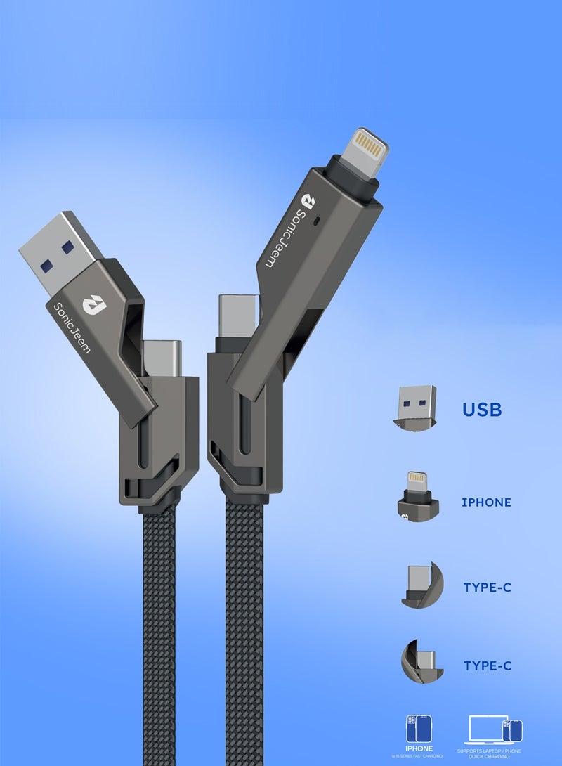 SONIC JEEM Fast Charging 4in1 Data Cable SJ119B - Image 3