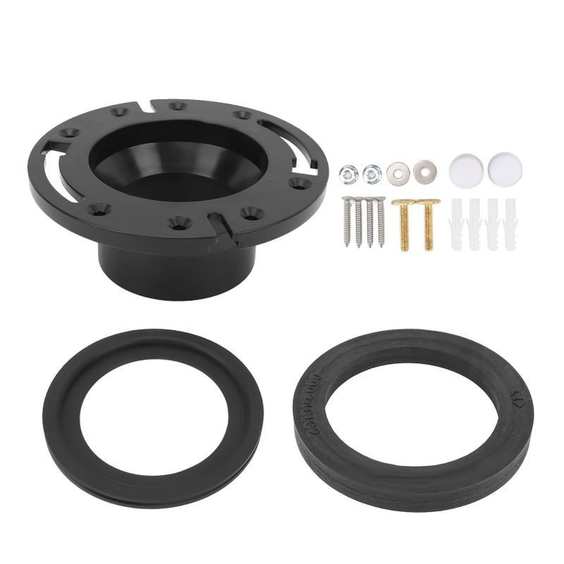 3 Inch Rv Toilet Flange Seal Kit 385345892 RV Toilet Seal and Socket Toilet Flange for RV 300 310 320 Toilets Black - Image 1