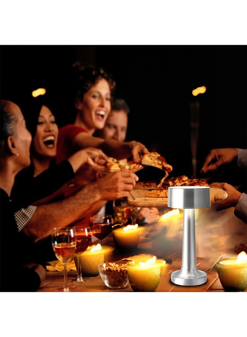 LED Table Lamp with Touch Sensor, 3 Modes, Stepless Dimming, Energy-Saving Portable Rechargeable Cordless Desk Lamp, Suitable for Bedrooms, Kids Nursery, Restaurants, Nightstand, Terraces, Hotels, Bedside Lamps  - Image 5