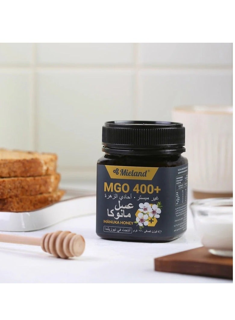 ميلاند عسل مانوكا النيوزلندي ( +400 MGO ) 250 جرام. - Image 2