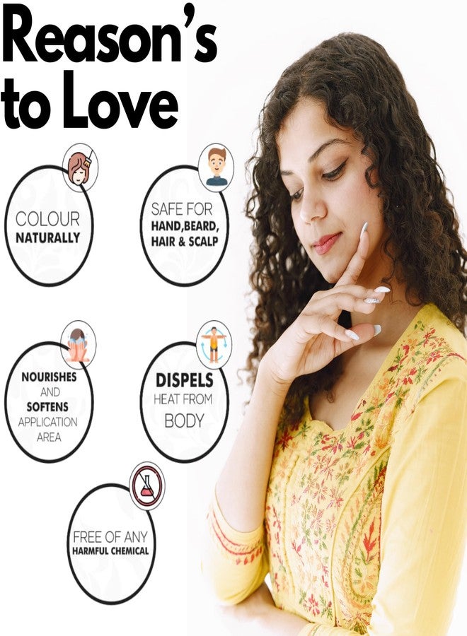 ساميشا مسحوق الحناء العضوي من ساميشا للشعر | مهندي | مهندي | صبغة شعر عشبية | صبغة شعر طبيعية بدون مواد كيميائية - Image 3