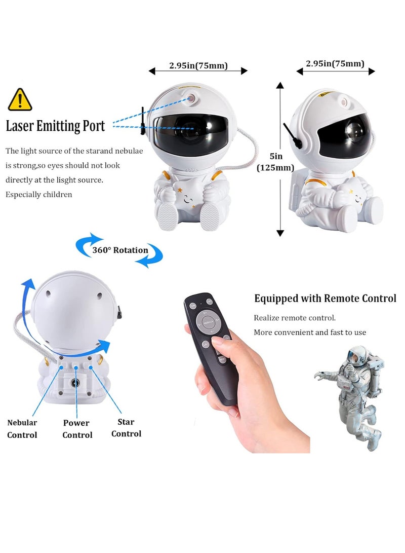 ELTRAZONE Star Projector Astronaut Galaxy Light Projector, Kids Room Decor Aesthetic, Tiktok Nebula Night Lights, Remote Control and 360°Rotation Magnetic Head, Star Lights for Bedroom, Gaming Room Decor  - Image 3