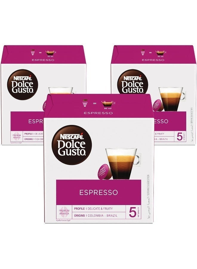 Nescafe Dolce Gusto Espresso 16 Coffee Capsules Pack of 3 Espresso 264grams Pack of 3 - Image 5