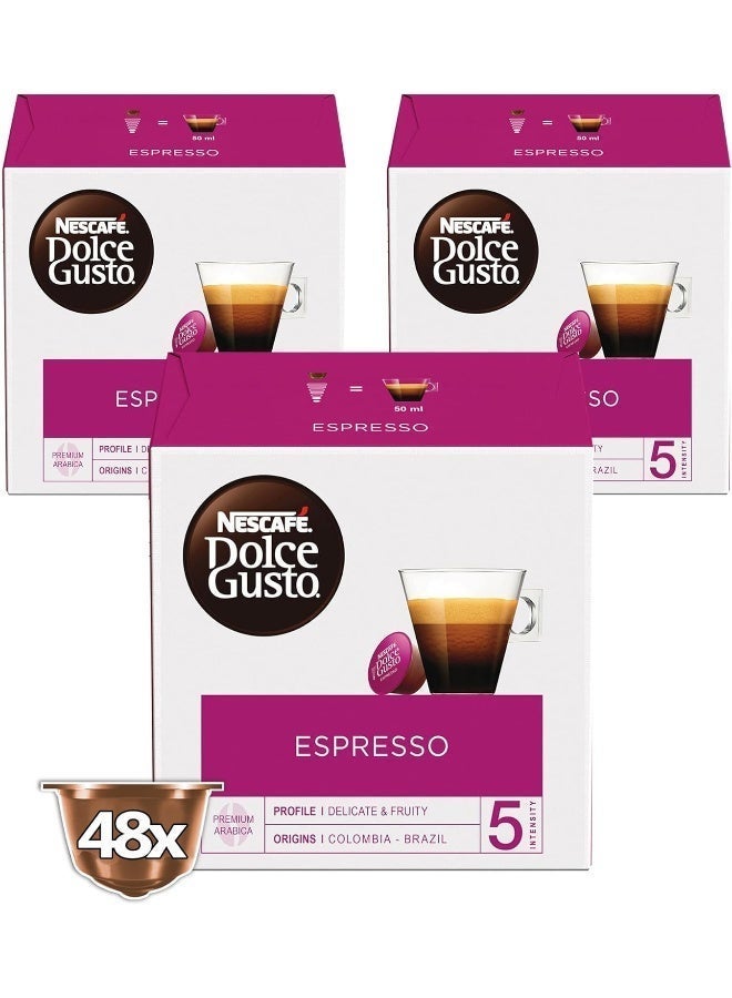 Nescafe Dolce Gusto Espresso 16 Coffee Capsules Pack of 3 Espresso 264grams Pack of 3 - Image 2