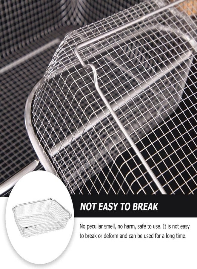 Zomify Stainless Steel Square Mesh Colander Basket for Kitchen - Over Sink Strainer for Rice, Pasta, Vegetables, and Fruits - Image 4
