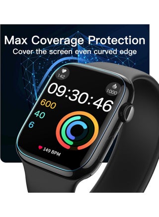 مجموعة من 3 واقيات شاشة ذاتية الشفاء لساعة Apple Watch Series 11/10 مقاس 46 مم، طبقة مرنة من مادة TPU عالية الوضوح مضادة للخدش وخالية من الفقاعات مع مجموعة تركيب سهلة - view 5