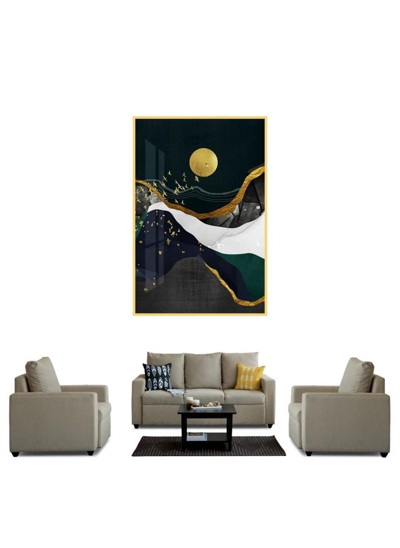 Alissa Premium Wall Art Nature Mountain Birds Painting Frames With Aluminium Gold Frame Living Room Home Wall Office Decoration  - Image 4