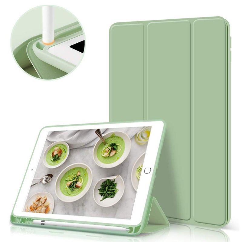 Aoub Case for iPad 6th/5th Generation Cases 9.7 inch 2018/2017 with Pencil Holder, Slim Lightweight Smart Stand Cover, Auto Wake/Sleep, Model A1893 A1954 A1822 A1823, Light Green - Image 1