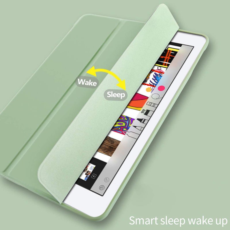 Aoub Case for iPad 6th/5th Generation Cases 9.7 inch 2018/2017 with Pencil Holder, Slim Lightweight Smart Stand Cover, Auto Wake/Sleep, Model A1893 A1954 A1822 A1823, Light Green - Image 3