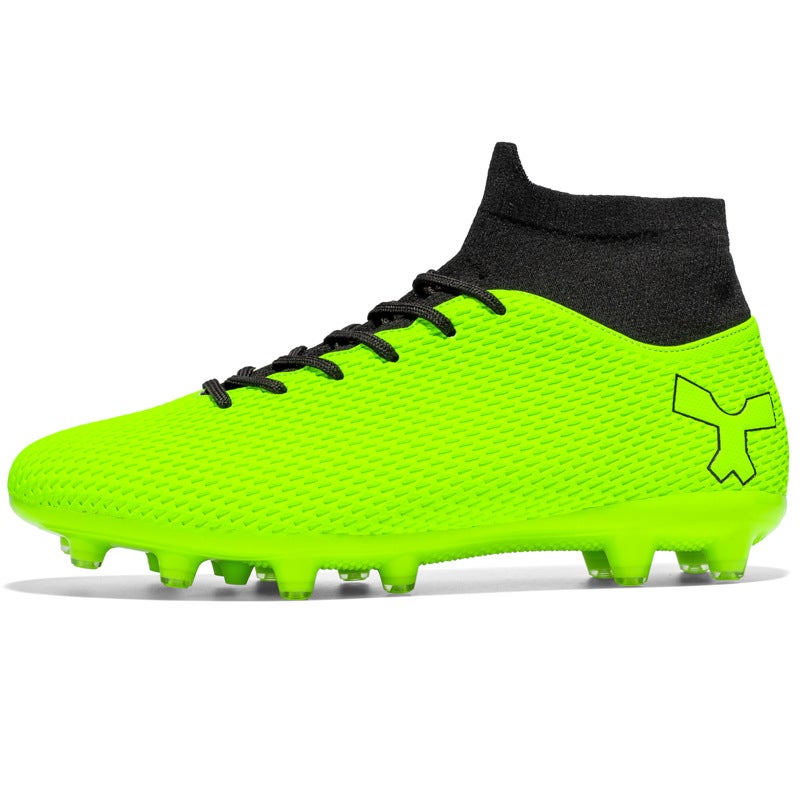 Cross-border high-top football shoes tf broken nail artificial lawn ag nail leather foot boys and girls teenagers student training shoes - Image 5
